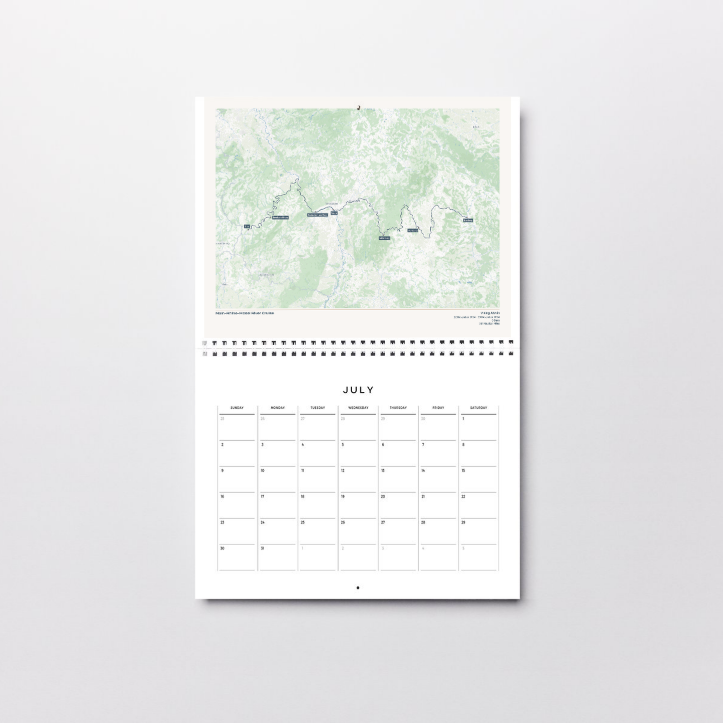 Digital Custom River Cruise Map