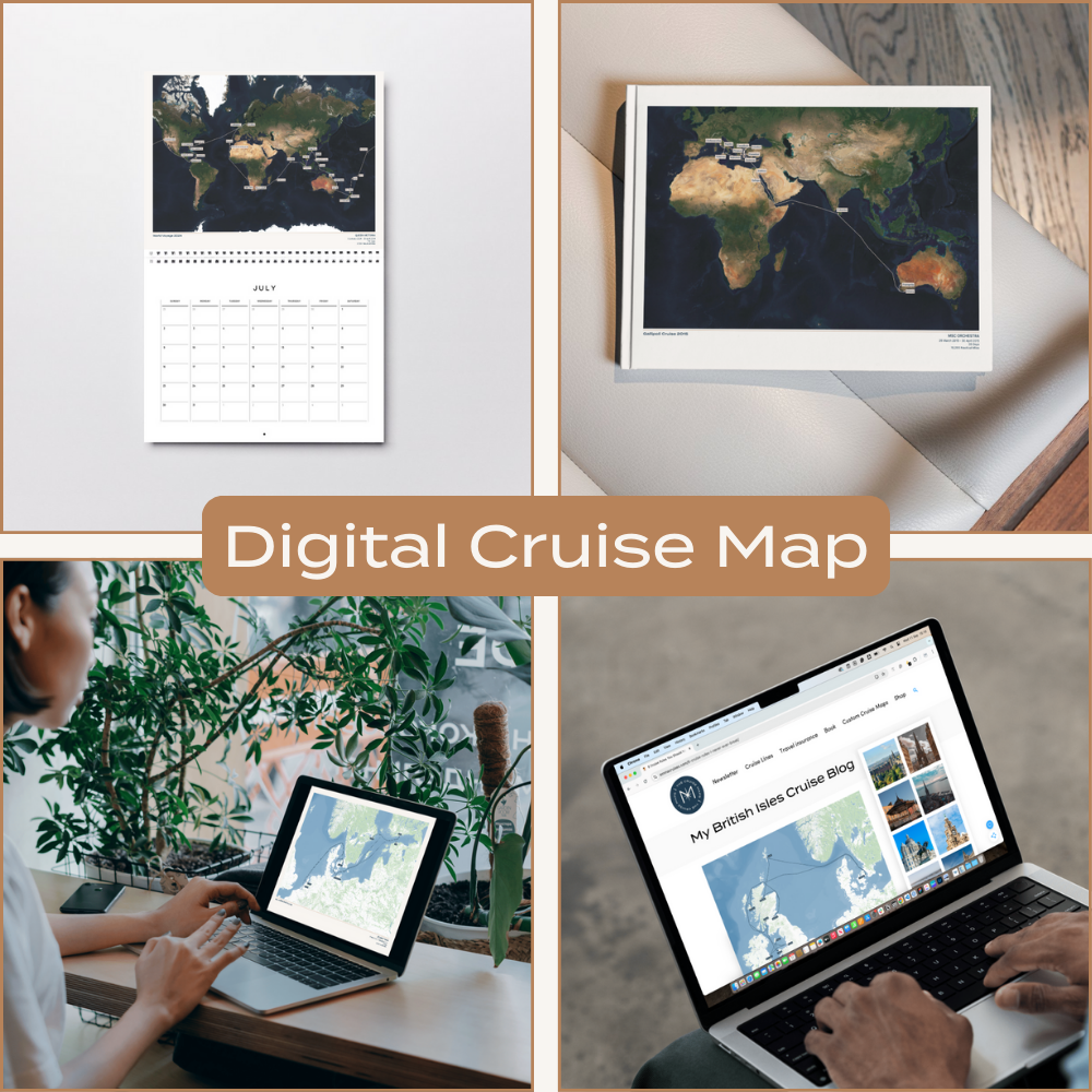 Digital Custom Cruise Map - Satellite