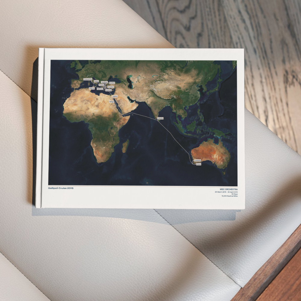 Digital Custom Cruise Map - Satellite