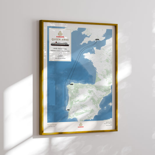 Limited Edition Queen Anne Maiden Voyage Map