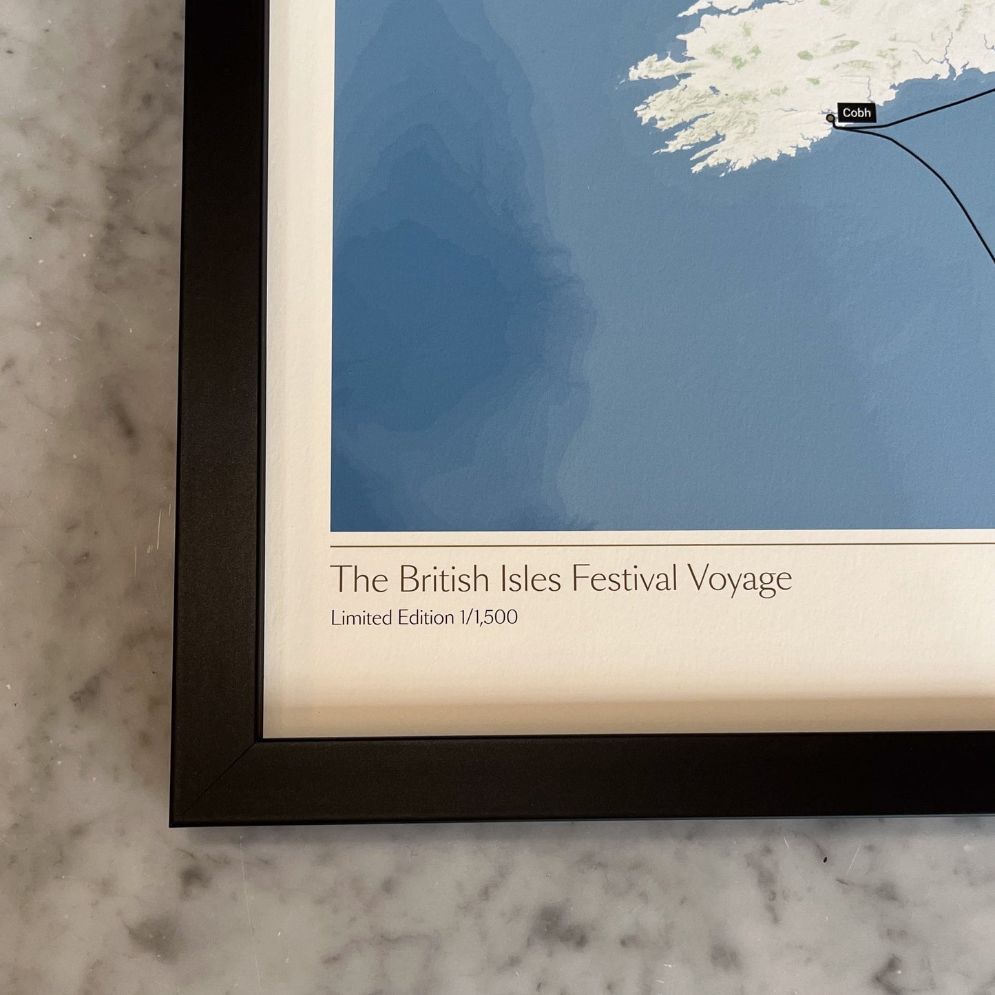 Limited Edition Queen Anne British Isles Festival Voyage Map
