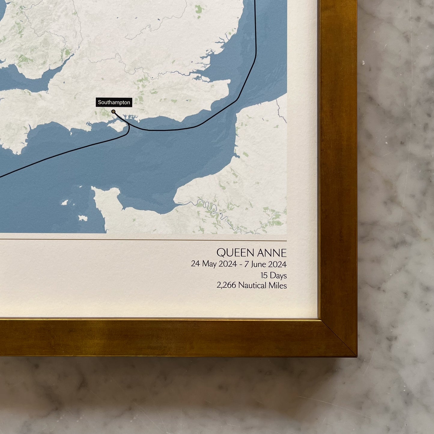 Limited Edition Queen Anne British Isles Festival Voyage Map