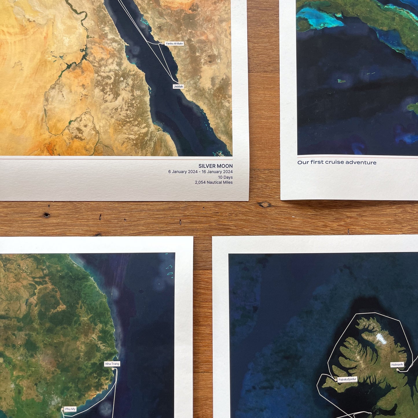 Custom Cruise Album Map - Satellite