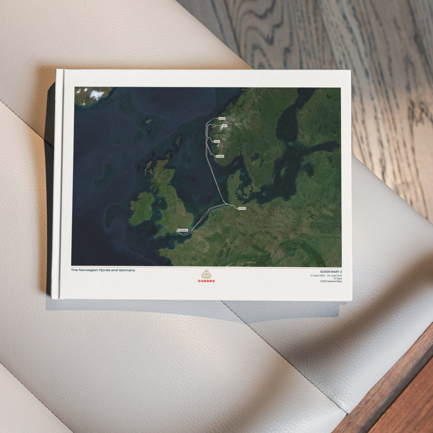The Cunard Digital Cruise Map - Satellite