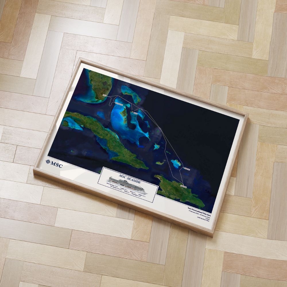 MSC Cruise Map - Satellite