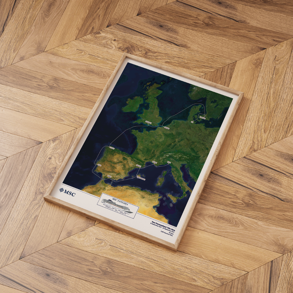 MSC Cruise Map - Satellite