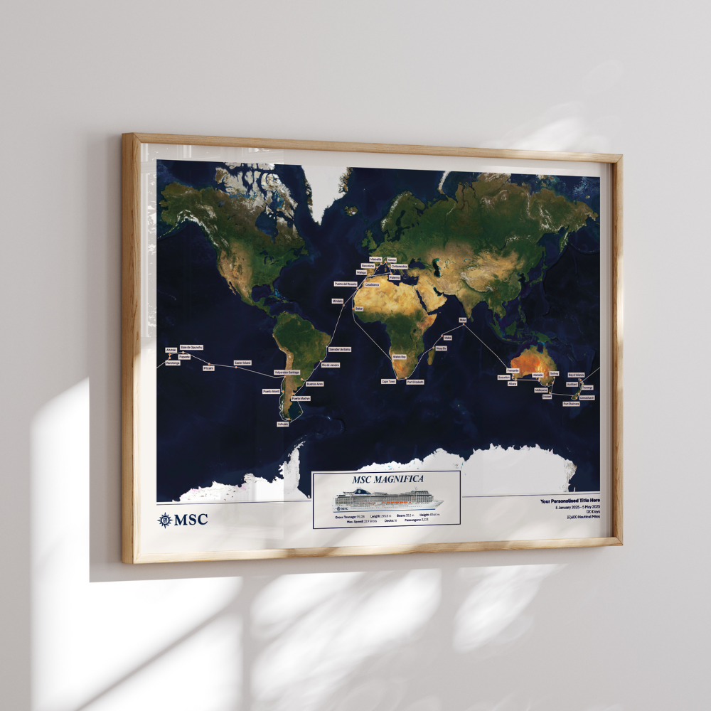 MSC Cruise Map - Satellite