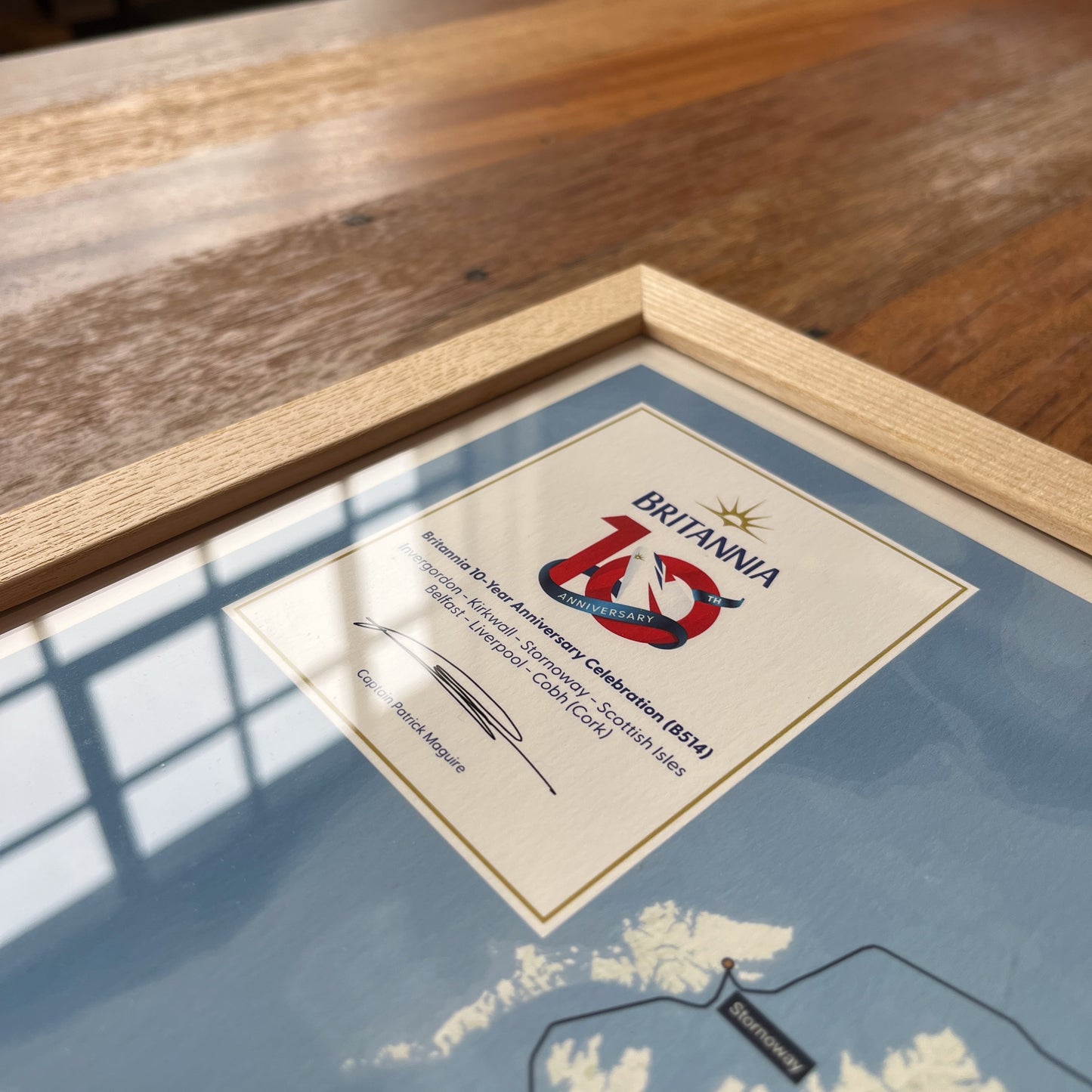 Limited Edition Britannia 10-Year Anniversary Celebration Cruise Map