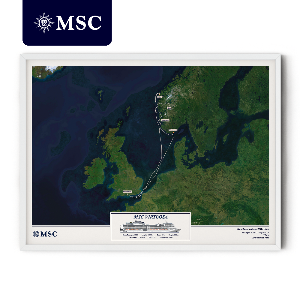 MSC Cruise Map - Satellite