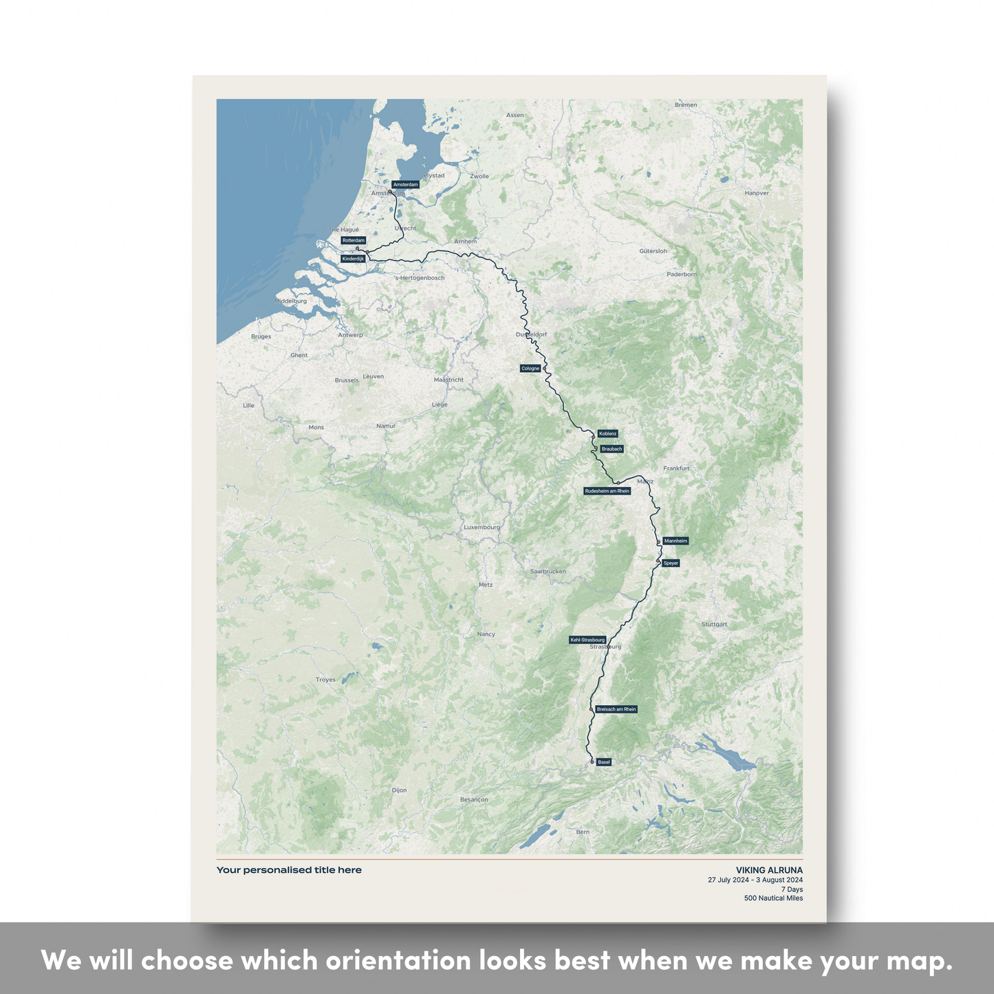 Custom River Cruise Map