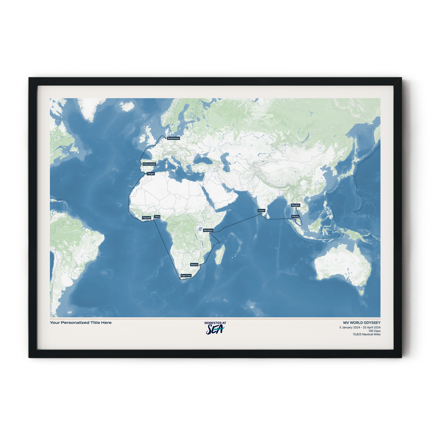 Semester At Sea Cruise Map