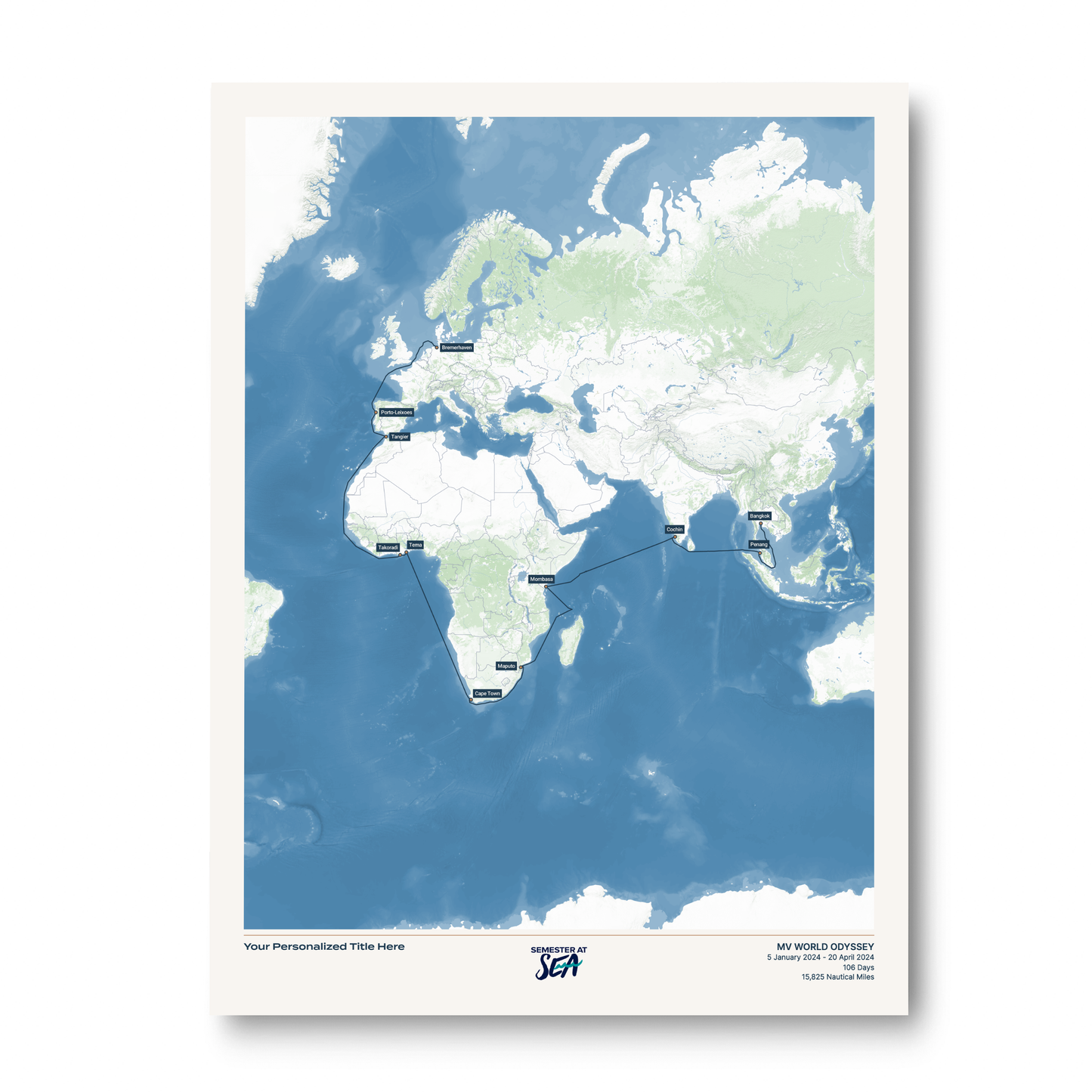 Semester At Sea Cruise Map