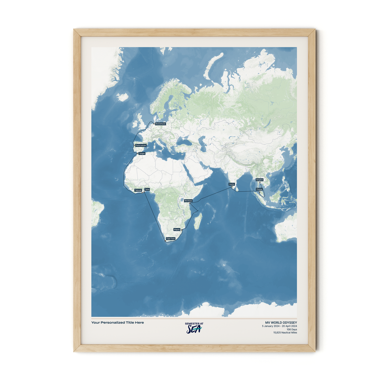 Semester At Sea Cruise Map