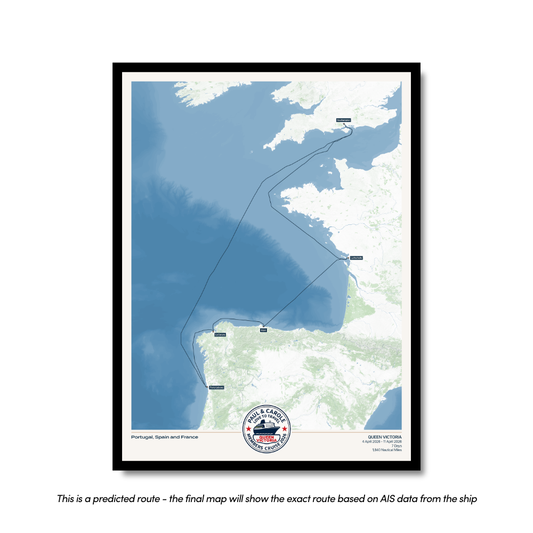 Paul and Carole Members Cruise Map (Queen Victoria 2026)