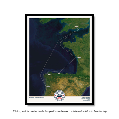 Paul and Carole Members Cruise Map (Queen Victoria 2026) - Satellite