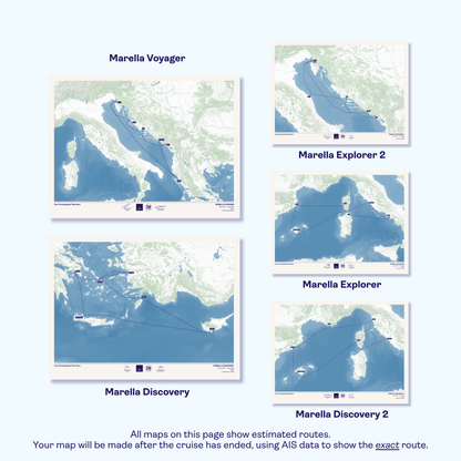 Marella 30th Birthday Special Edition Cruise Maps
