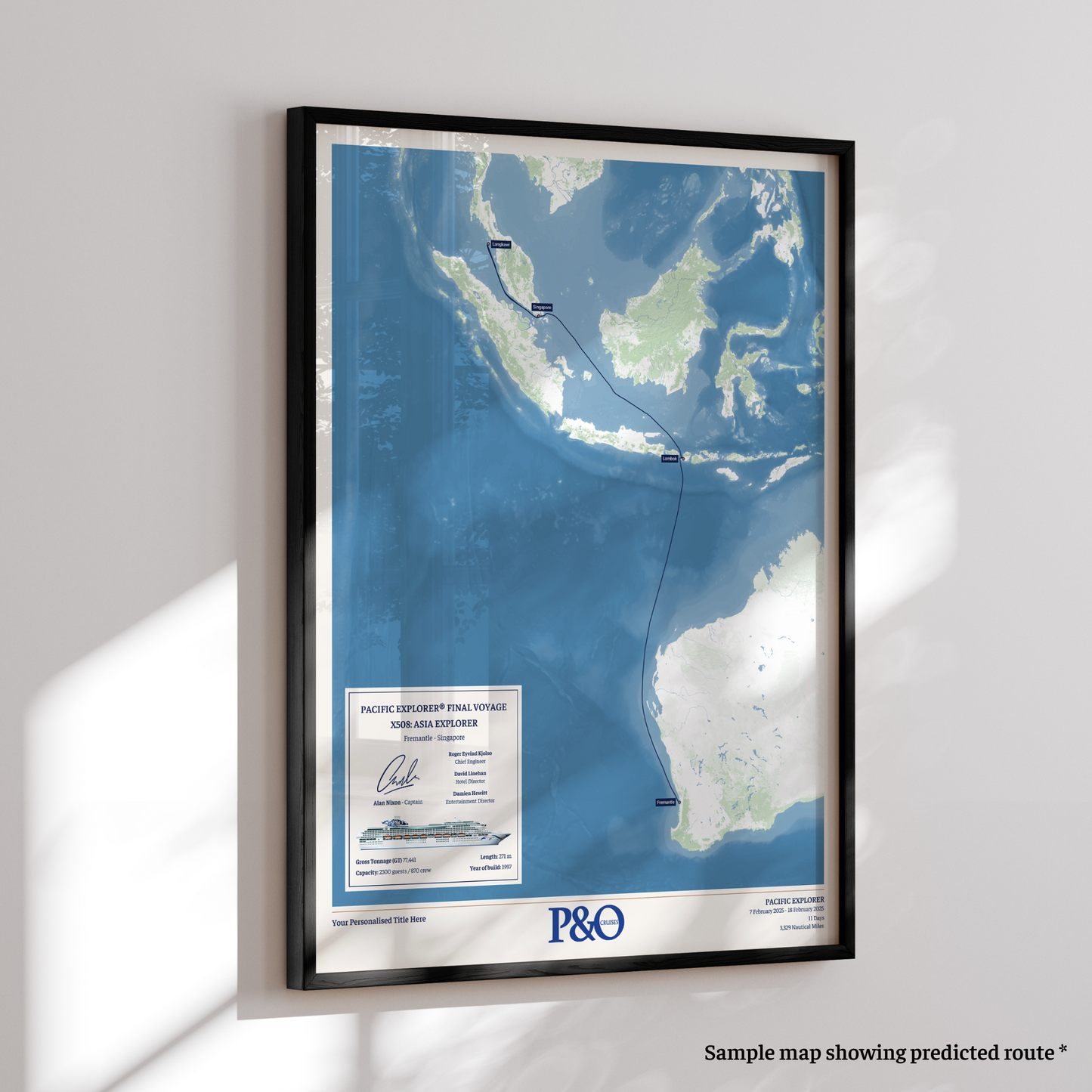 P&O Australia Final Voyages Special Edition Maps