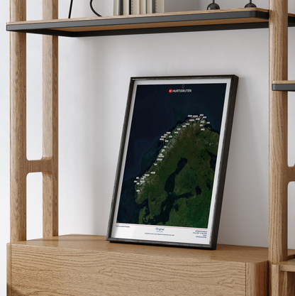 Hurtigruten Cruise Map - Satellite
