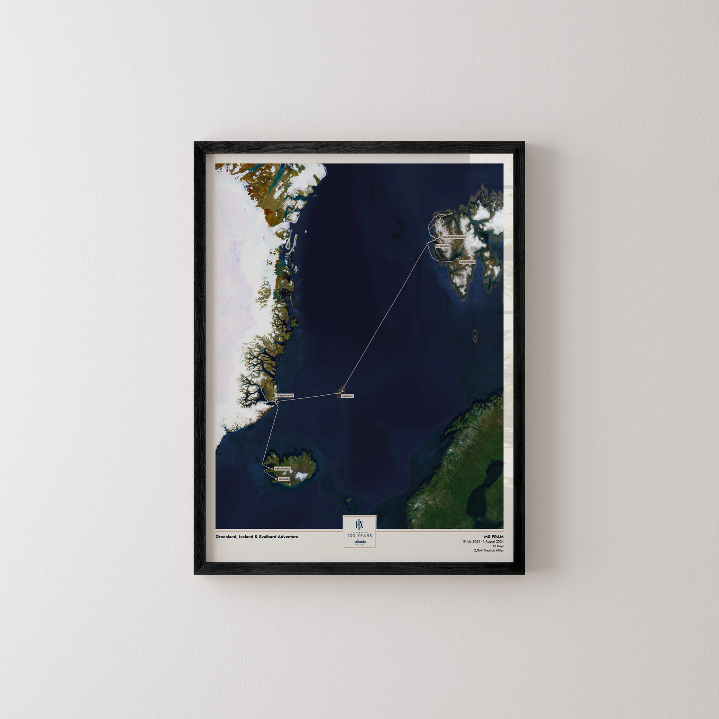 HX Cruise Map - Satellite