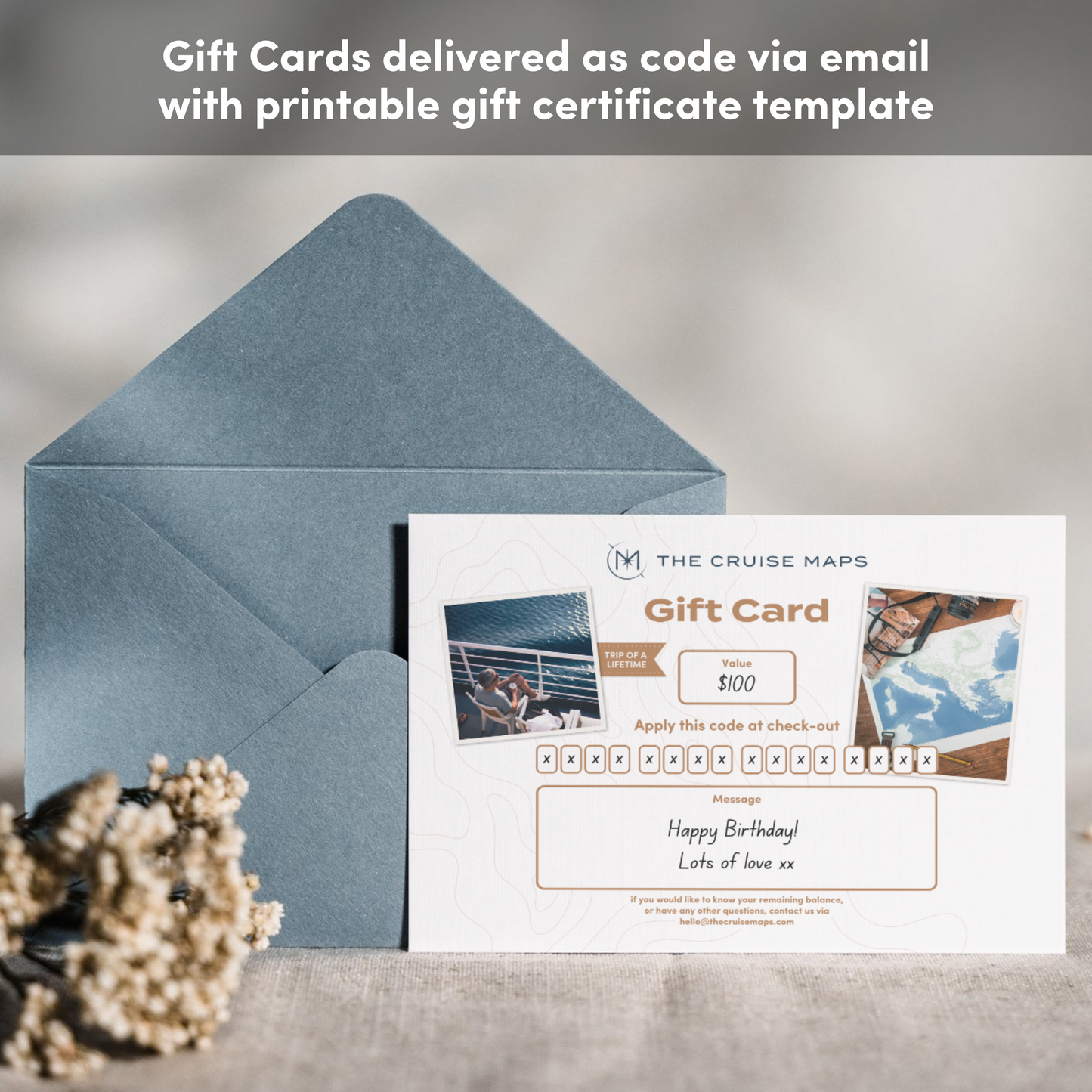 Cruise Maps Gift Card