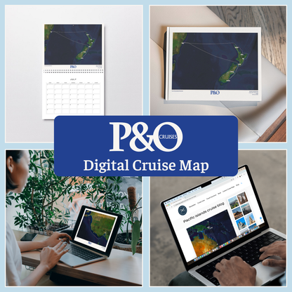 P&O Cruises Australia Digital Map - Satellite