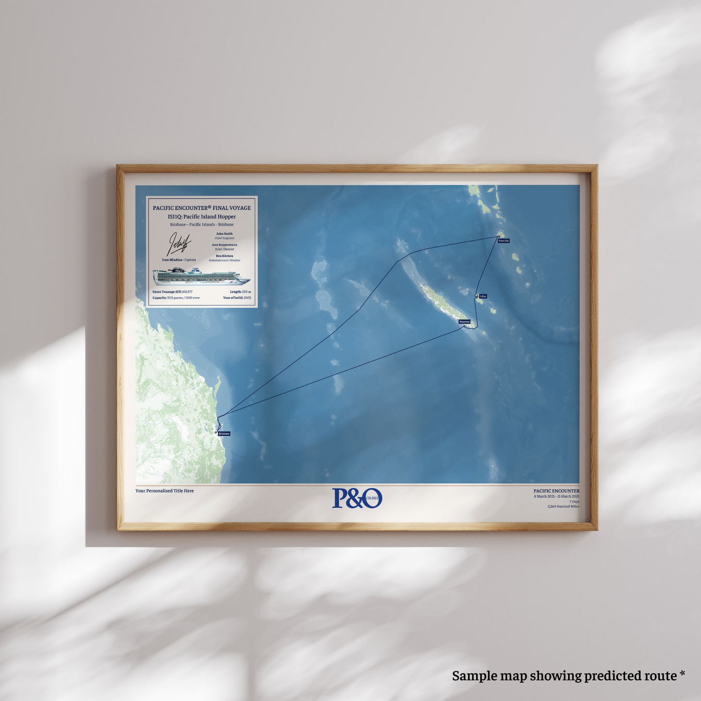 P&O Australia Final Voyages Special Edition Maps