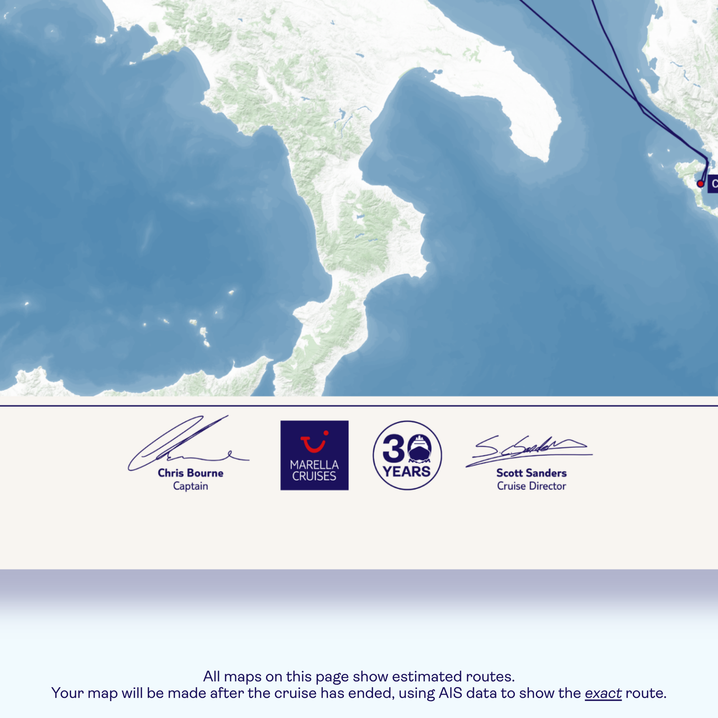 Marella 30th Birthday Special Edition Cruise Maps