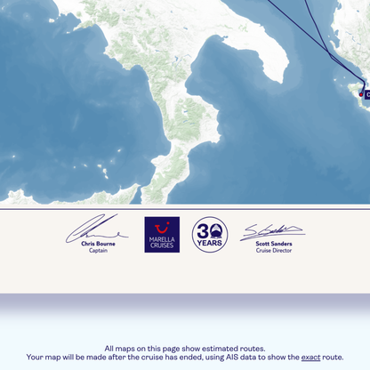 Marella 30th Birthday Special Edition Cruise Maps