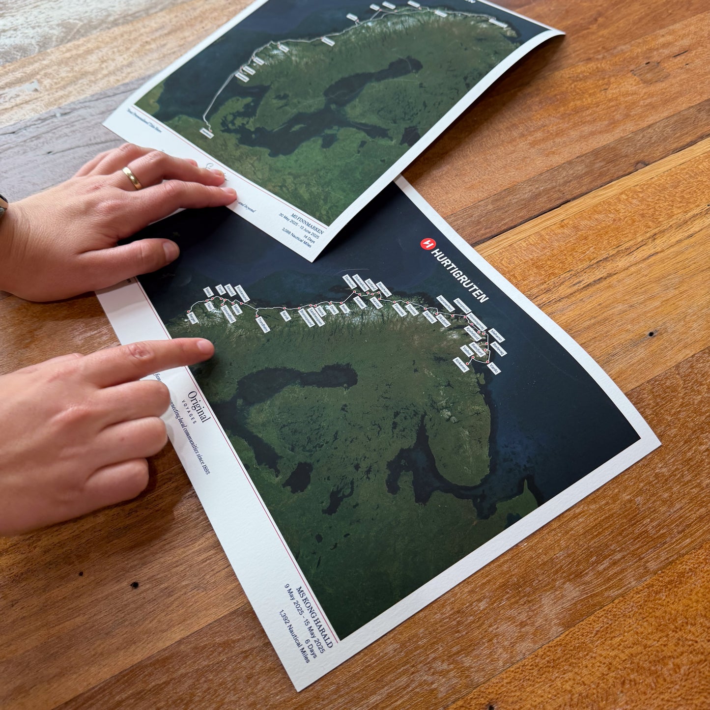 Hurtigruten Cruise Map - Satellite