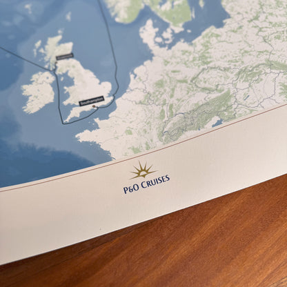 P&O Cruises Custom Cruise Map