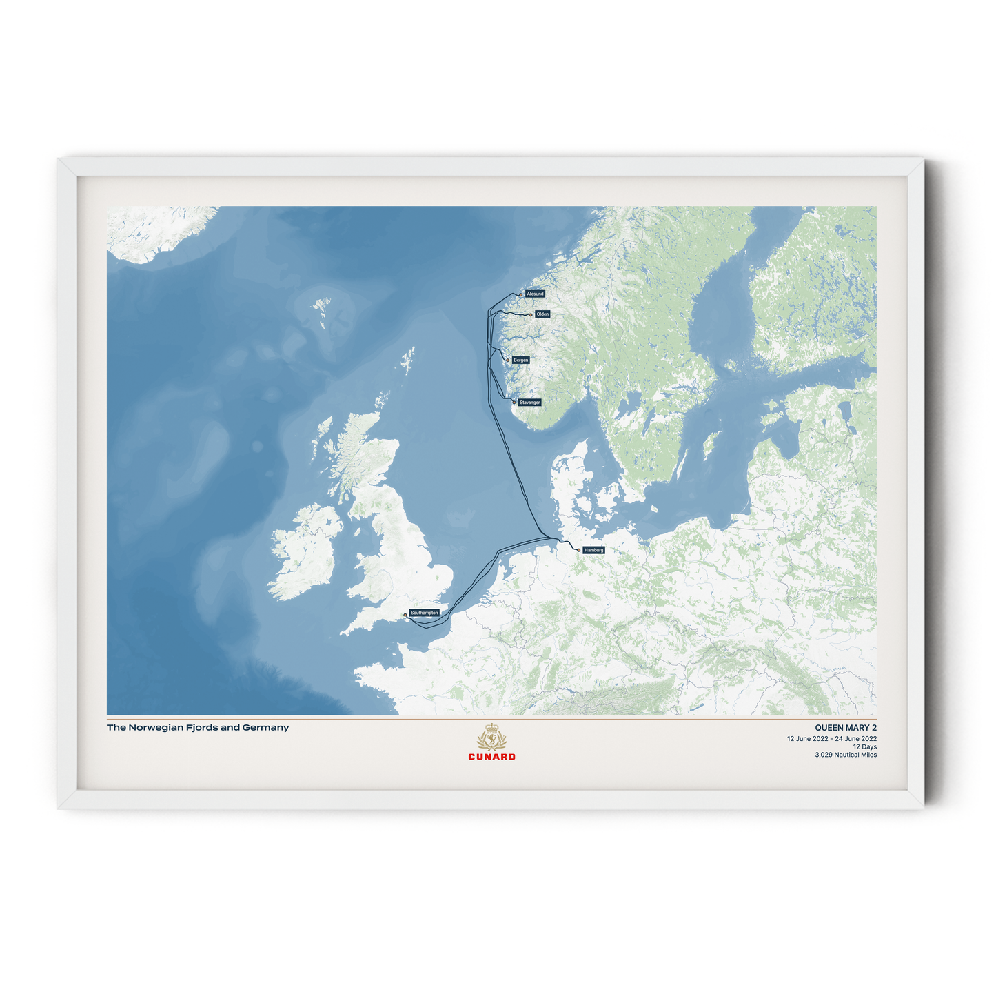 The Cunard Cruise Map