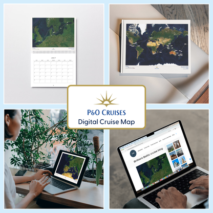 P&O Cruises Digital Cruise Map - Satellite