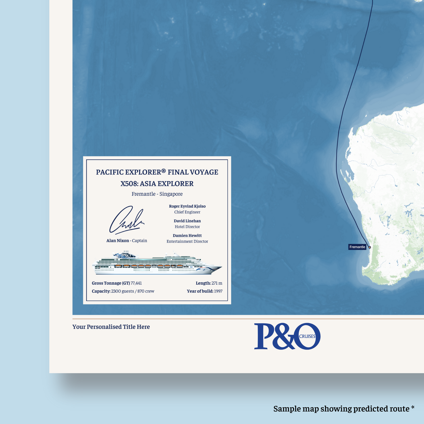 P&O Australia Final Voyages Special Edition Maps