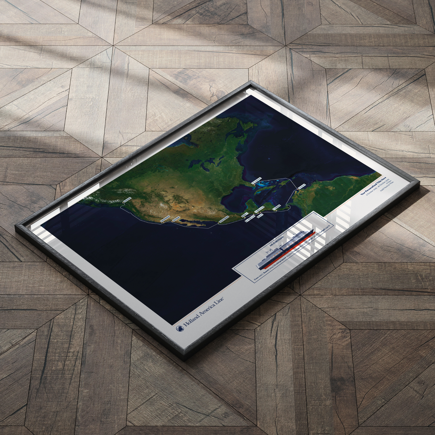 Holland America Cruise Map - Satellite