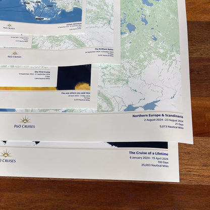 P&O Cruises Custom Cruise Map