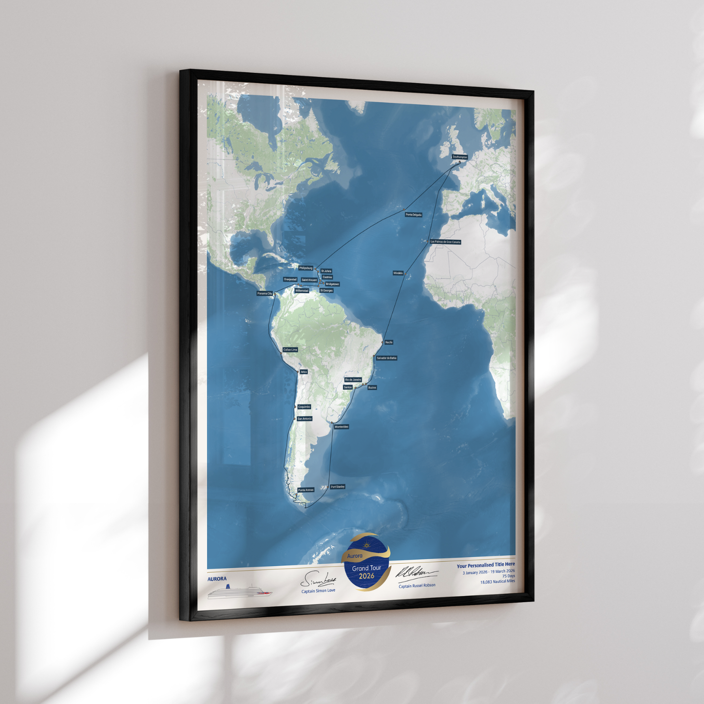 Special Edition Map of Aurora's Grand Tour 2026