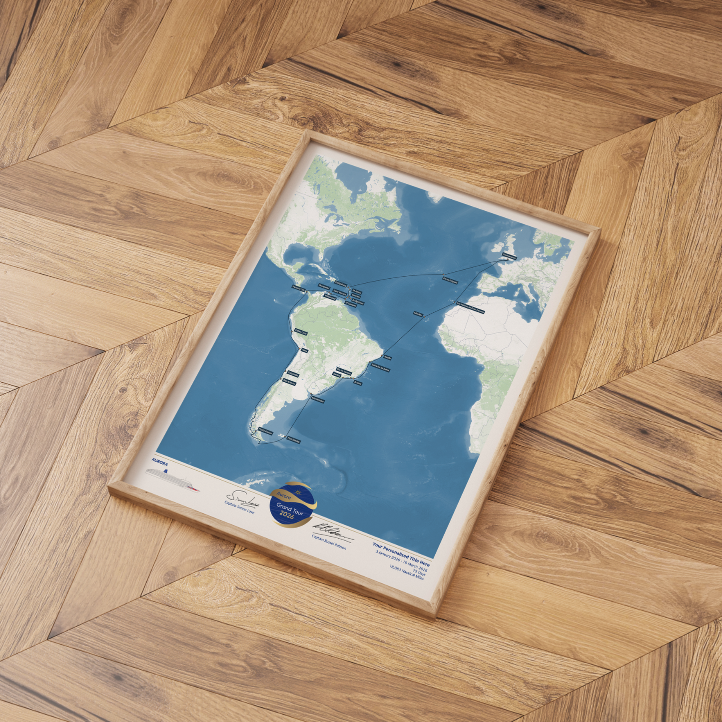 Special Edition Map of Aurora's Grand Tour 2026