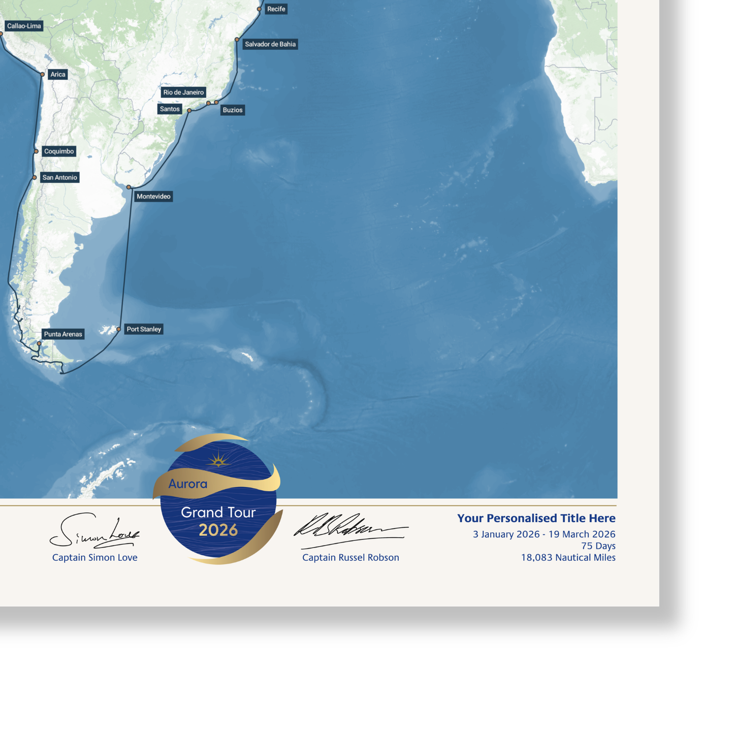 Special Edition Map of Aurora's Grand Tour 2026