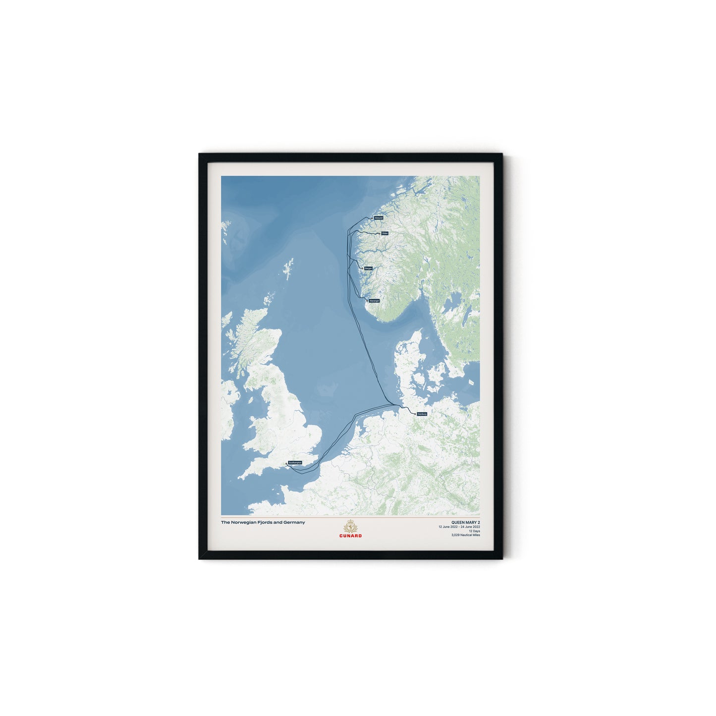 The Cunard Cruise Map