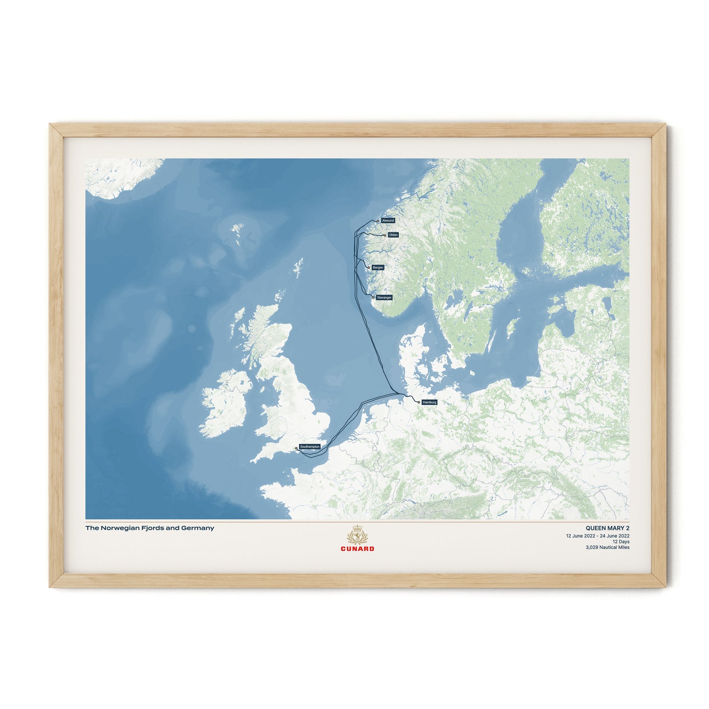 The Cunard Cruise Map