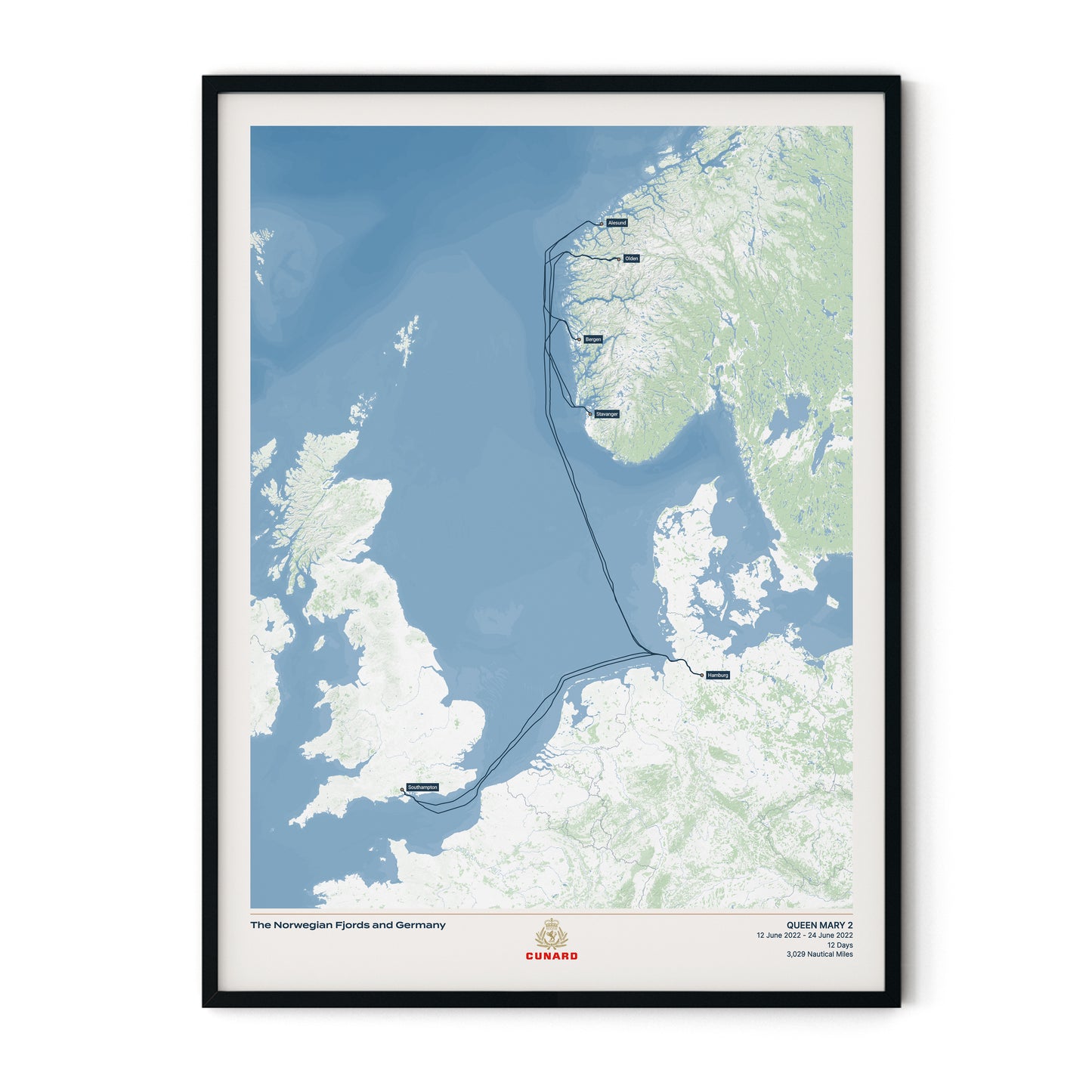 The Cunard Cruise Map