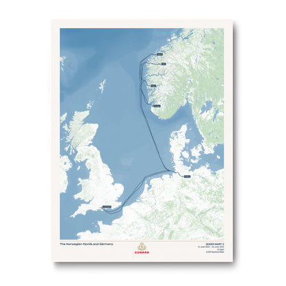 The Cunard Cruise Map