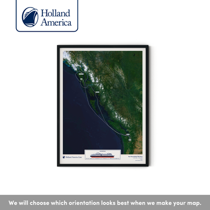 Holland America Cruise Map - Satellite