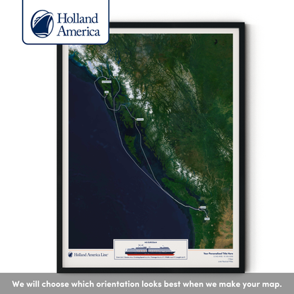 Holland America Cruise Map - Satellite