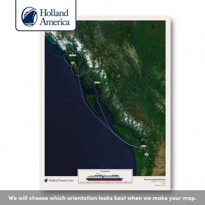 Holland America Cruise Map - Satellite