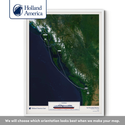 Holland America Cruise Map - Satellite