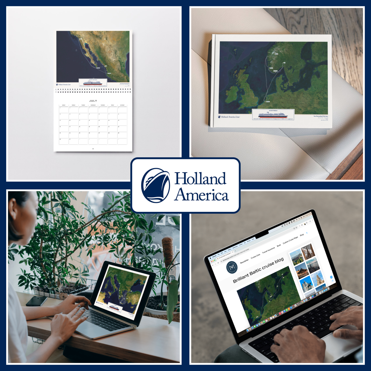 Holland America Digital Cruise Map - Satellite