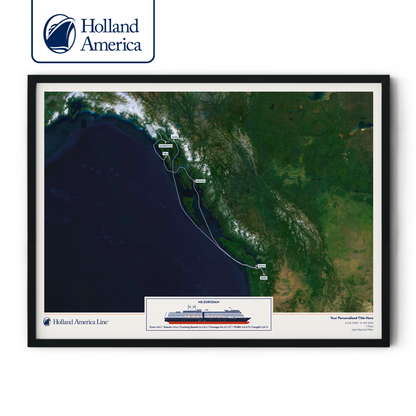 Holland America Cruise Map - Satellite