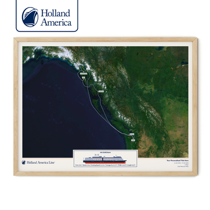 Holland America Cruise Map - Satellite