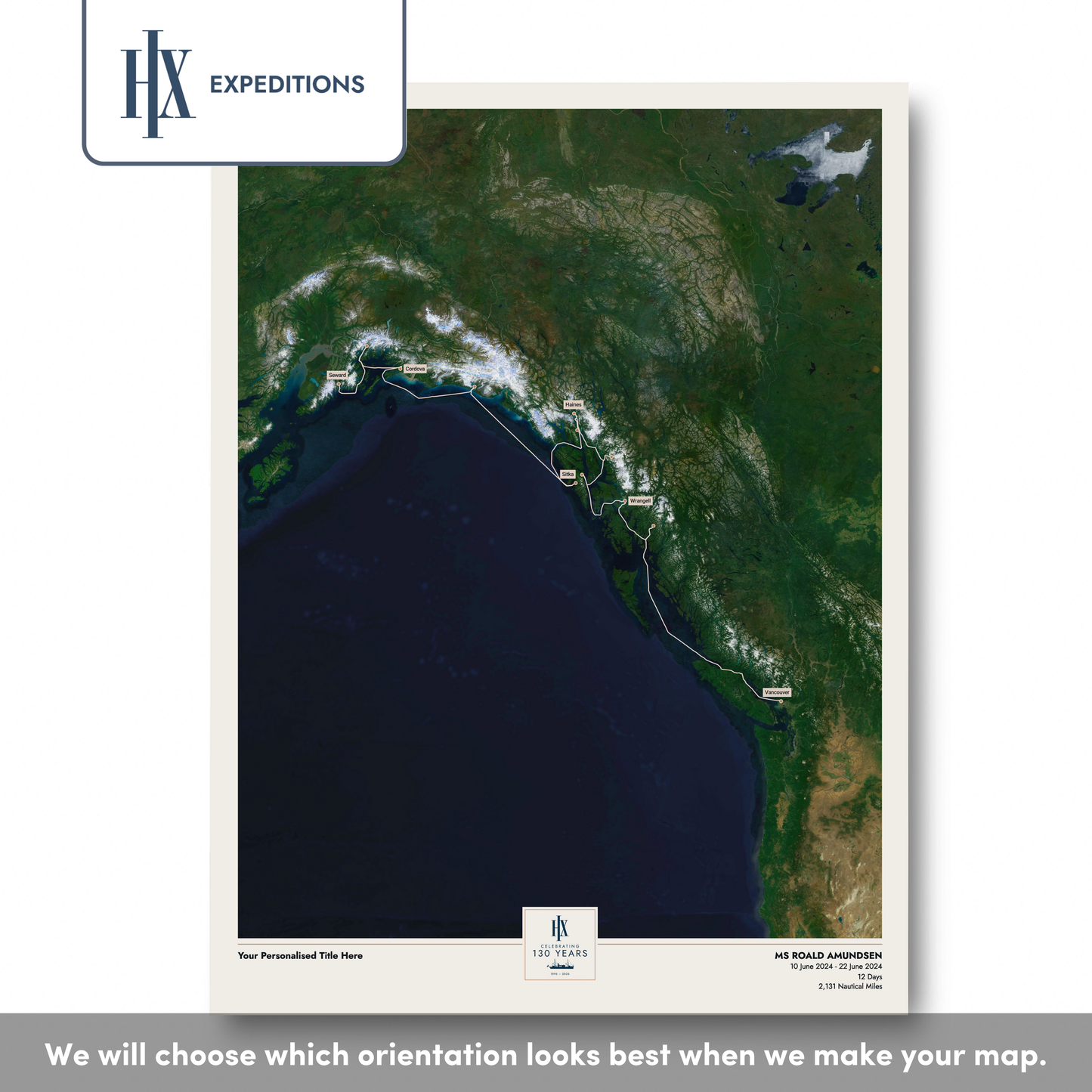 HX Cruise Map - Satellite